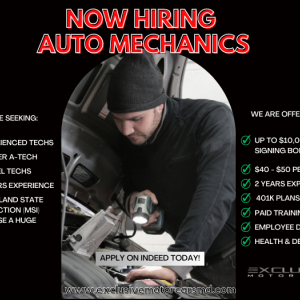 Attention Experienced Auto Technicians: Earn up to $10,000 in Signing Bonus
