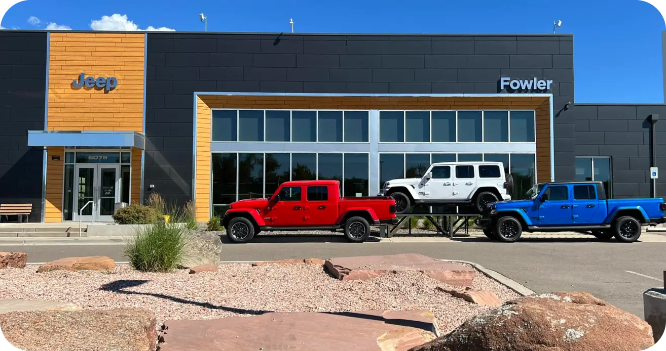 Jeep driving off-road near Boulder, CO