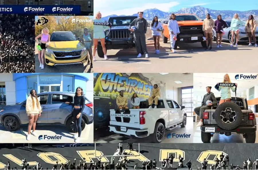 Fowler Automotive CU Athletics sponsorship collage