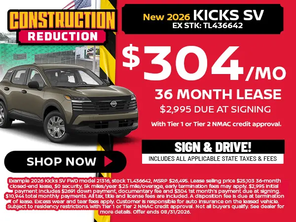 New 2026 Kicks SV