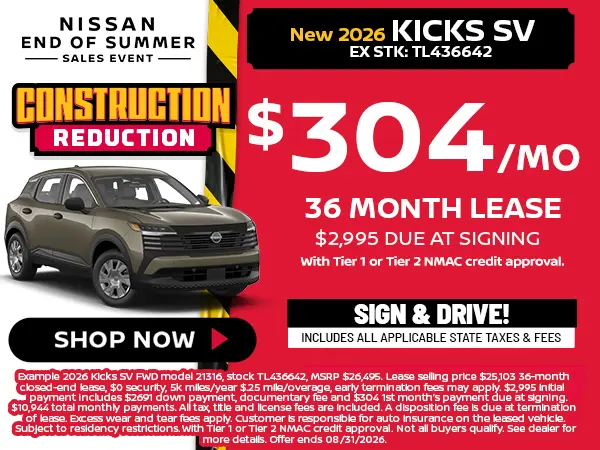 New 2026 Kicks SV