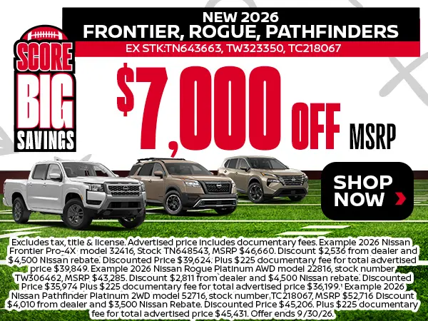 New 2026 Frontier, Rouge, Pathfinders For Sale in Tomball, TX