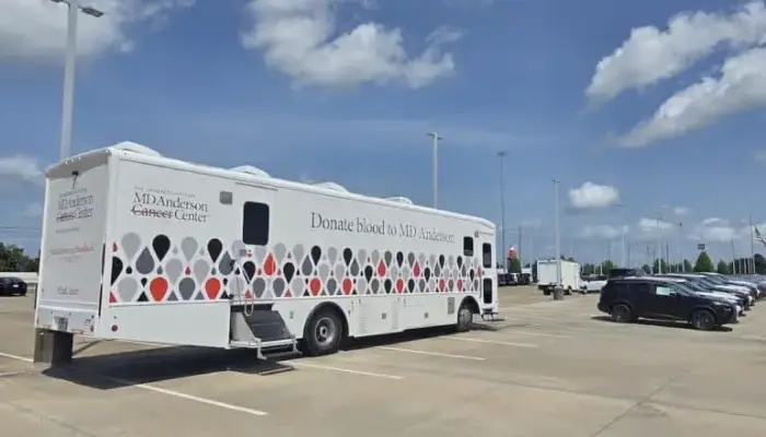 Blood donation drive at Fred Haas Nissan benefiting MD Anderson Cancer Center