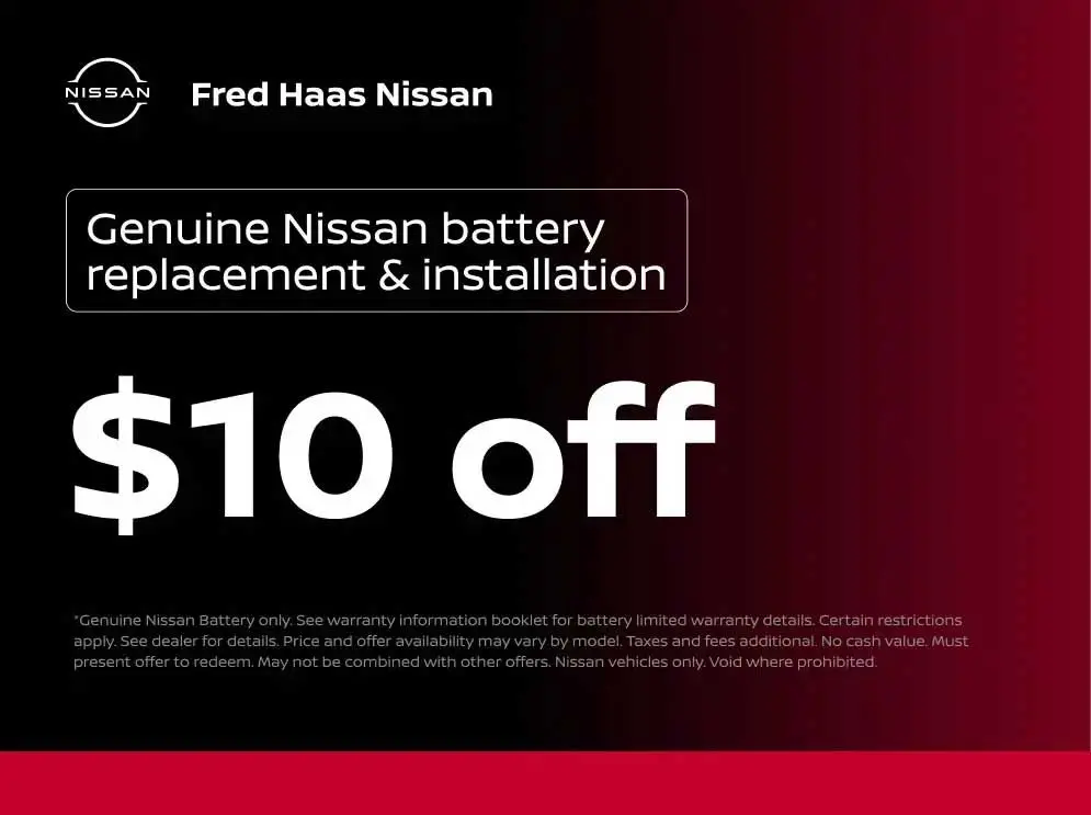Genuine Nissan battery replacement & installation