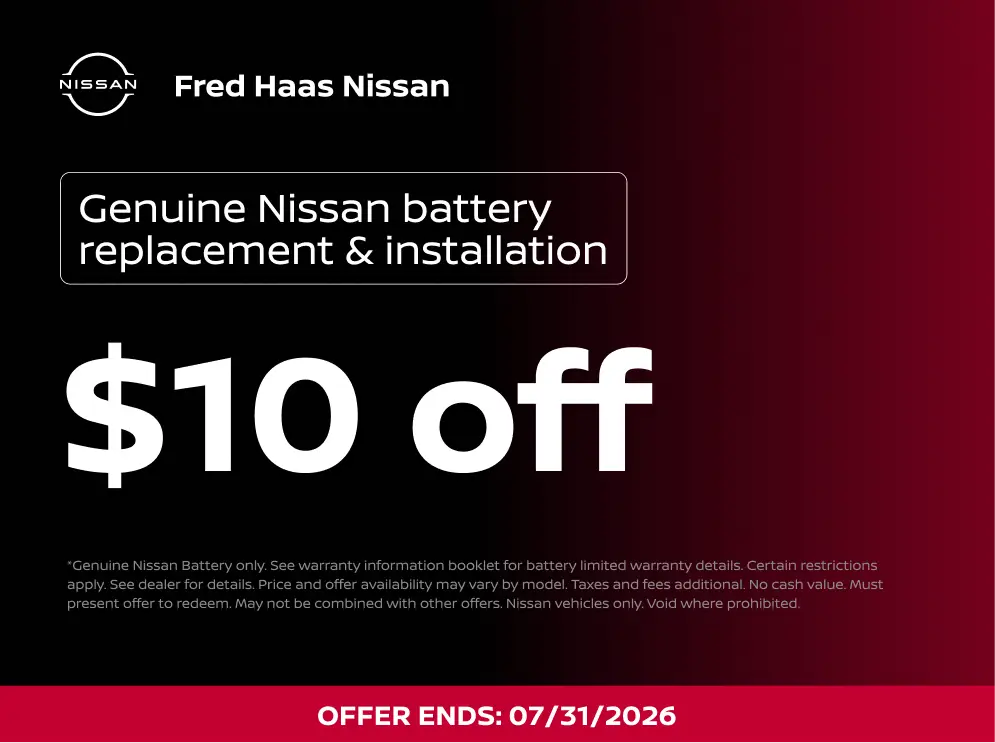 Genuine Nissan battery replacement & installation