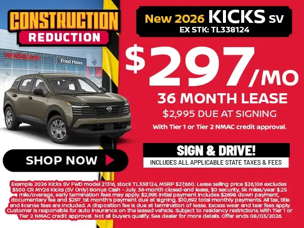 New 2026 Kicks SV