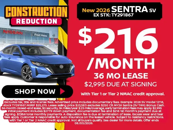 New 2026 Sentra SV