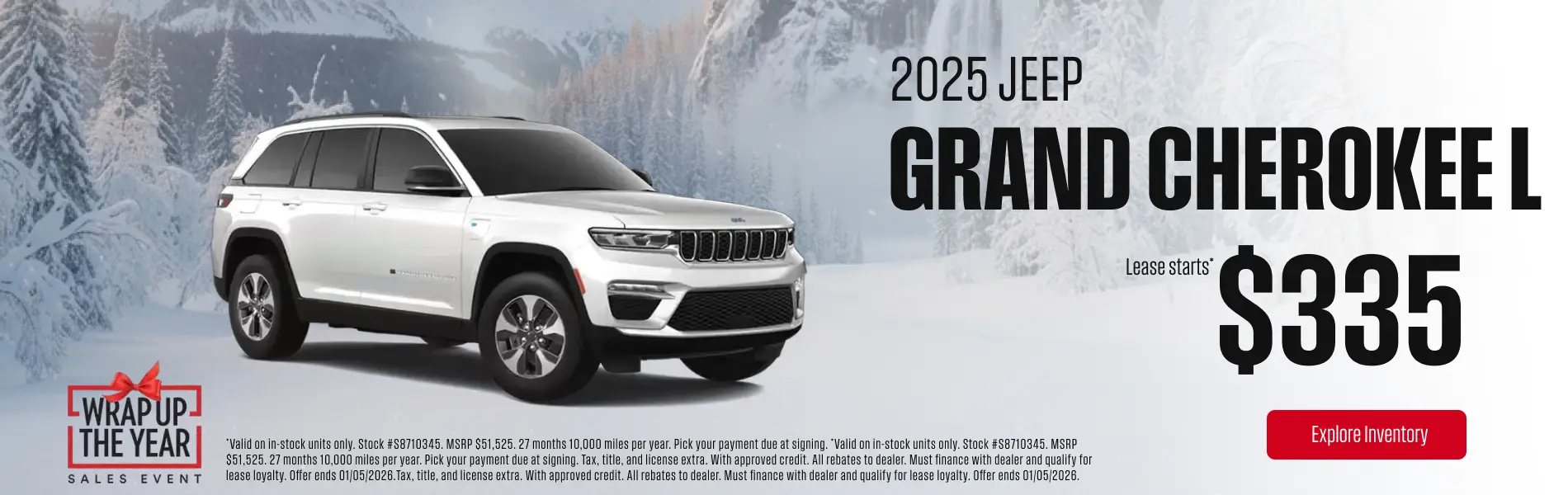 Jeep Wrap Up The Year Event - 2025 Grand Cherokee L Lease