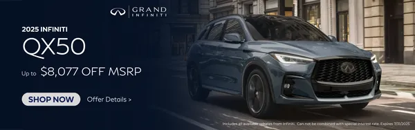 2025 INFINITI QX50 Up to $8,077 OFF MSRP