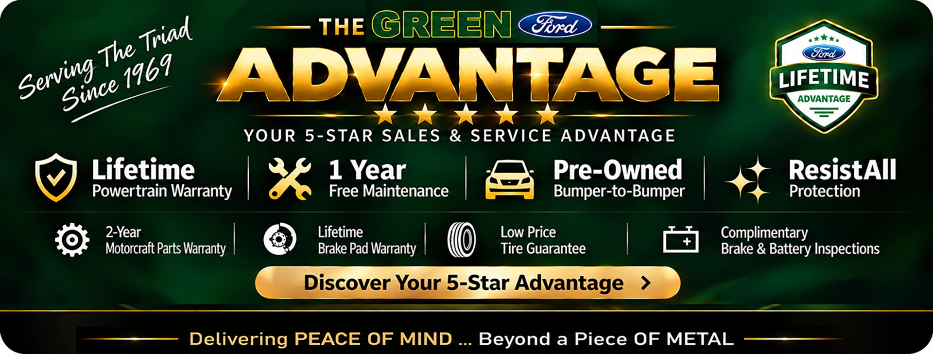 THE GREEN FORD FIVE STAR VALUE BEYOND THE PURCHASE
