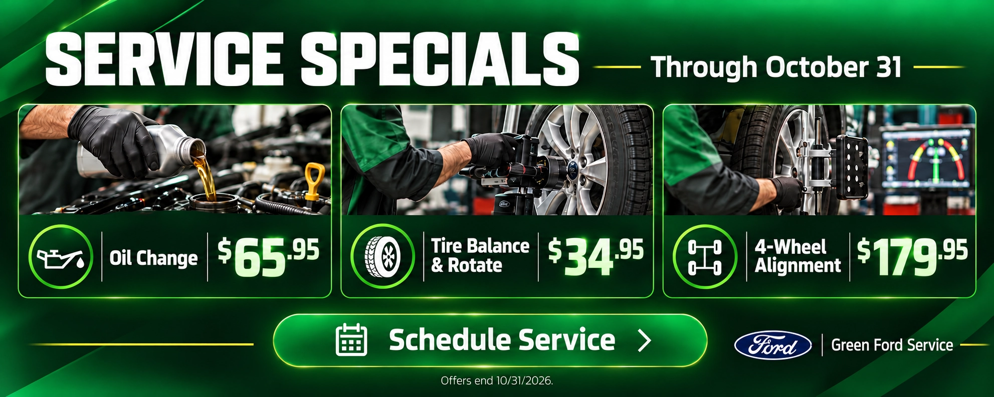 Green Ford October Service Specials