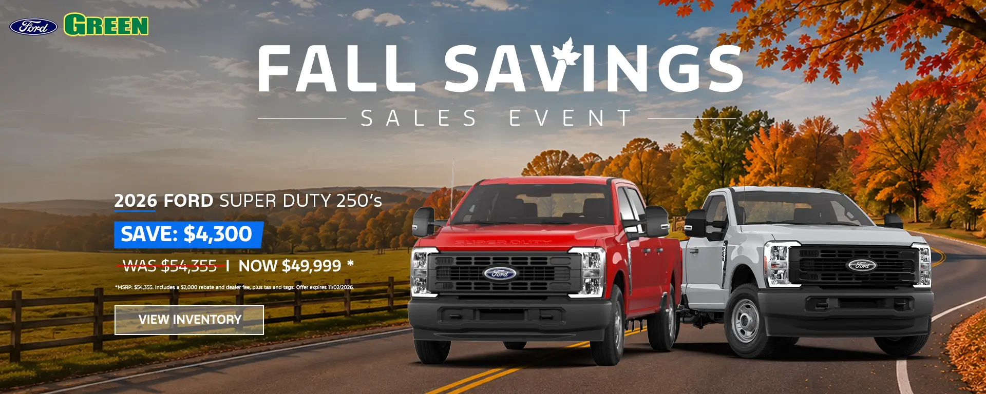 2026-10-06_26' Super Duties 250 Offer_Fall Savings