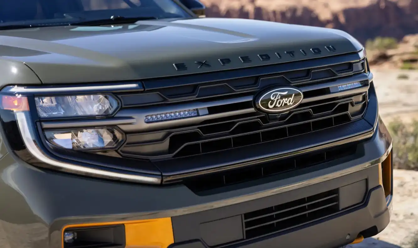 Close-up of a Ford Expedition grille