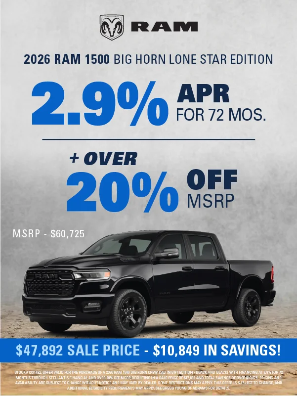 2.9% FOR 72 MONTHS THROUGH STELANTIS FINANCIAL AND OVER 20% OFF MSRP - $47,892 SALE PRICE (a little smaller below) $10,849 IN SAVINGS!