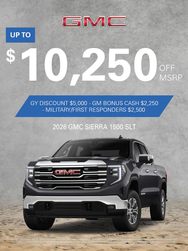 GY Discount $5000 - GM Bonus Cash $2250 - GM Trade In Allowance $2500 - Military/ First Responder $500