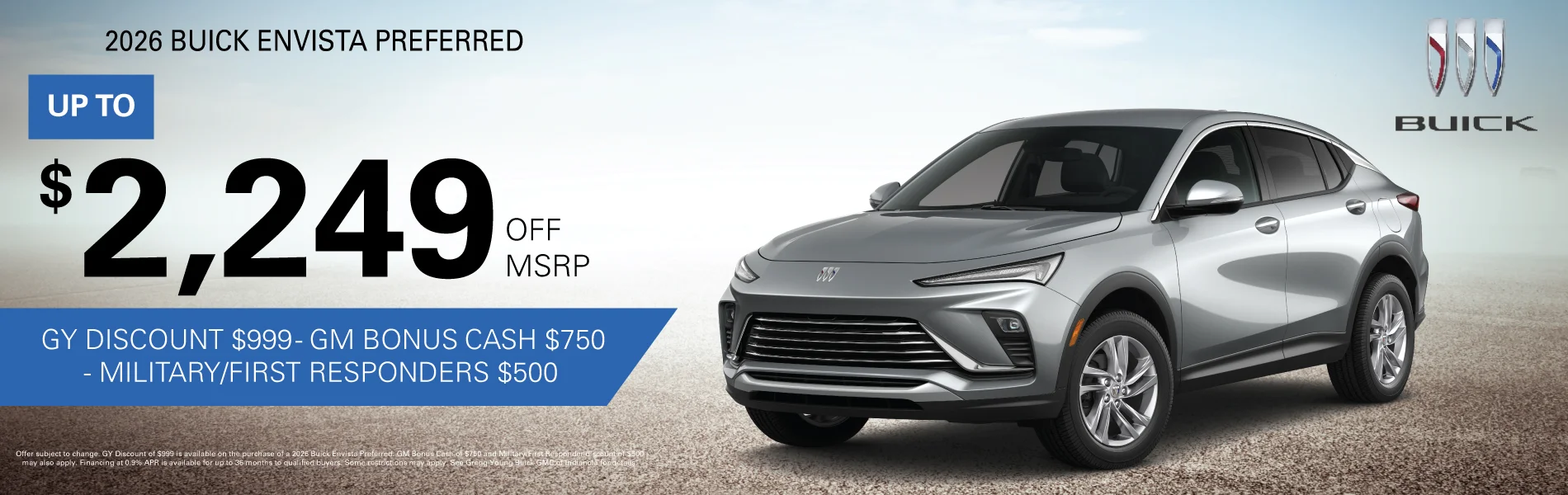 GY Discount $999 - GM Bonus Cash $750 - Military / First Responder $500