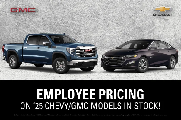 Employee Pricing on All Remaining '25 Chevy and GMC Models In-Stock!