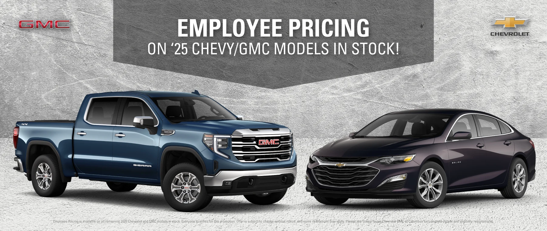 Employee Pricing on All Remaining '25 Chevy and GMC Models In-Stock!