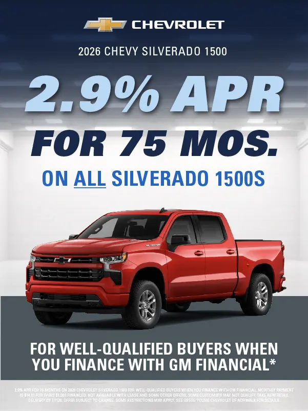 2026-07-31 - 2.9% APR for 75 months for well-qualified buyers when you finance with GM Financial*