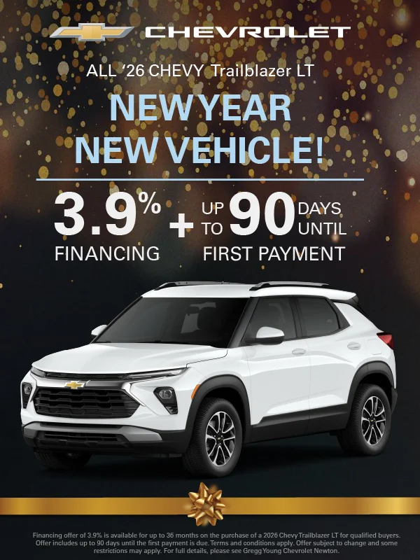 3.9% FINANCING AND UP TO 90 DAYS FIRST PAYMENT