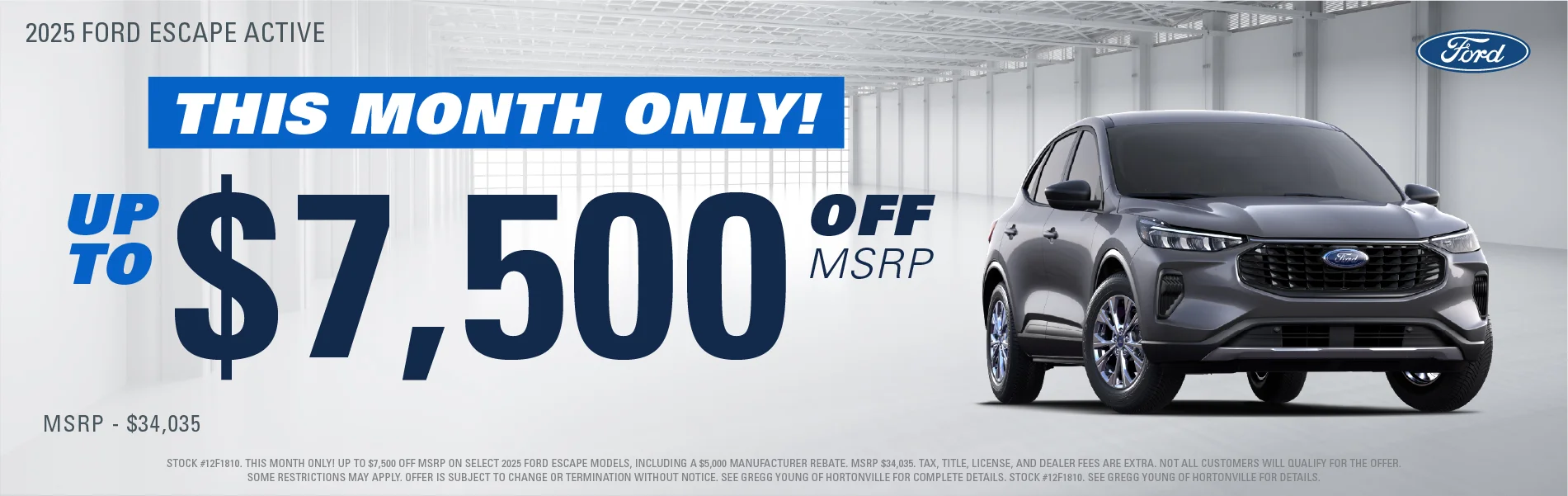 This Month Only! Up to $7,500 OFF MSRP (show MSRP smaller below offer)