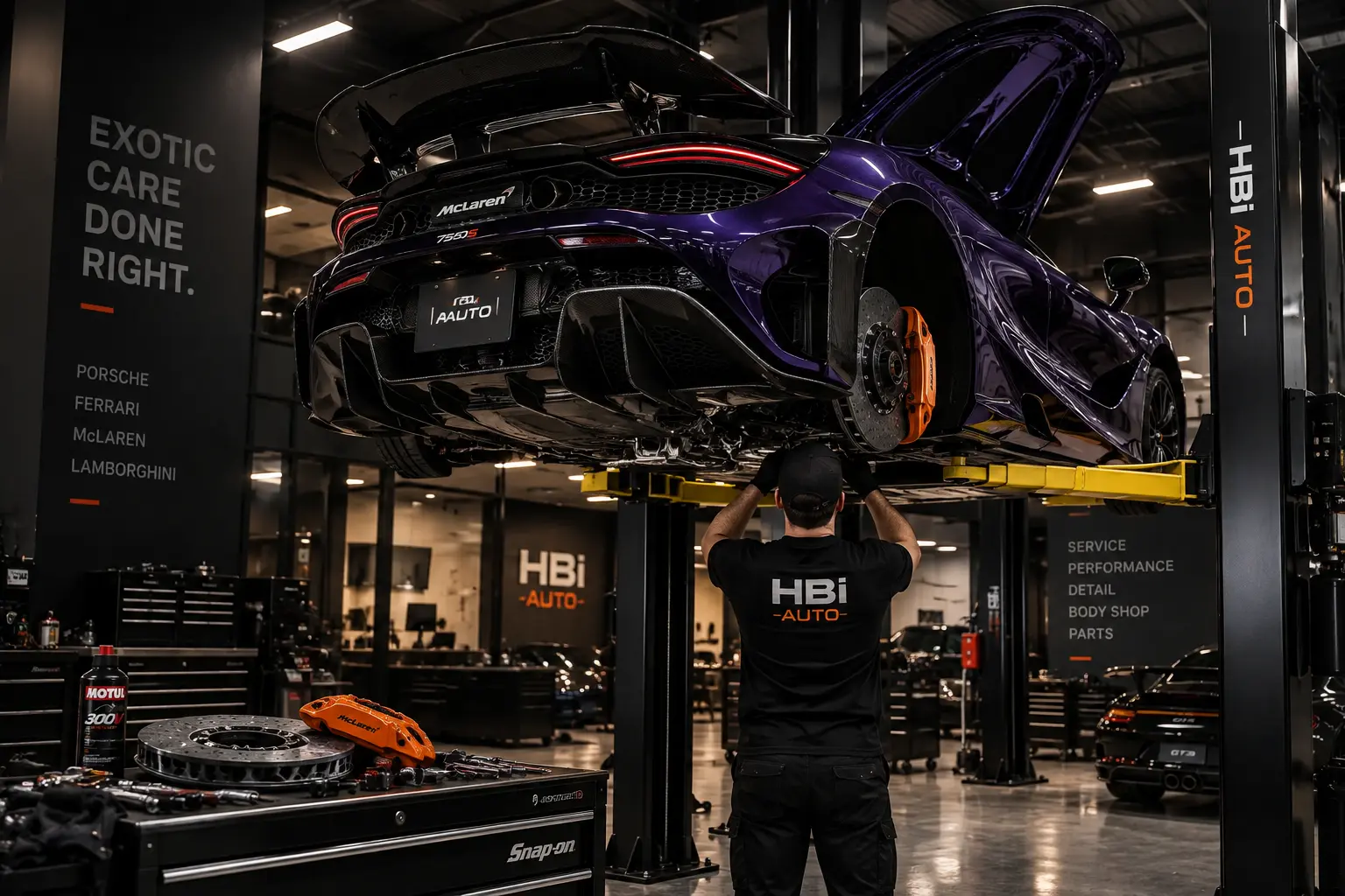 McLaren pre-purchase inspection in North Carolina at HBi Auto