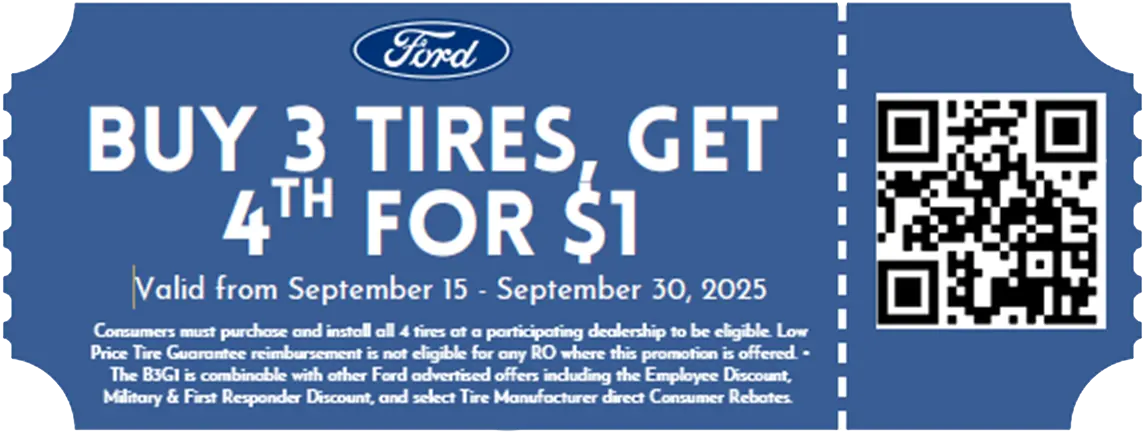 Buy 3 Tires, Get the 4th for $1