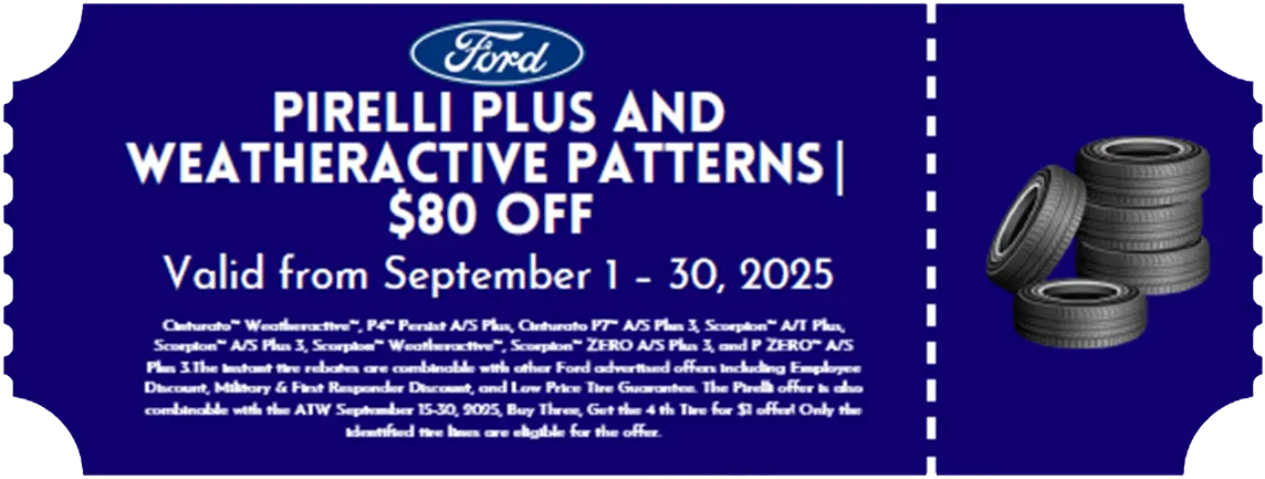 Pirelli Plus and Weatheractive Patterns $80 Off