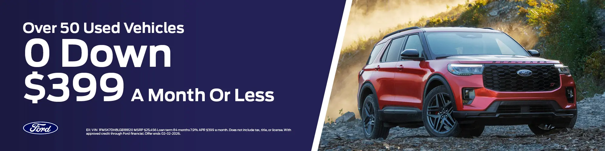 Over 50 Used Vehicles Under $399 a Month