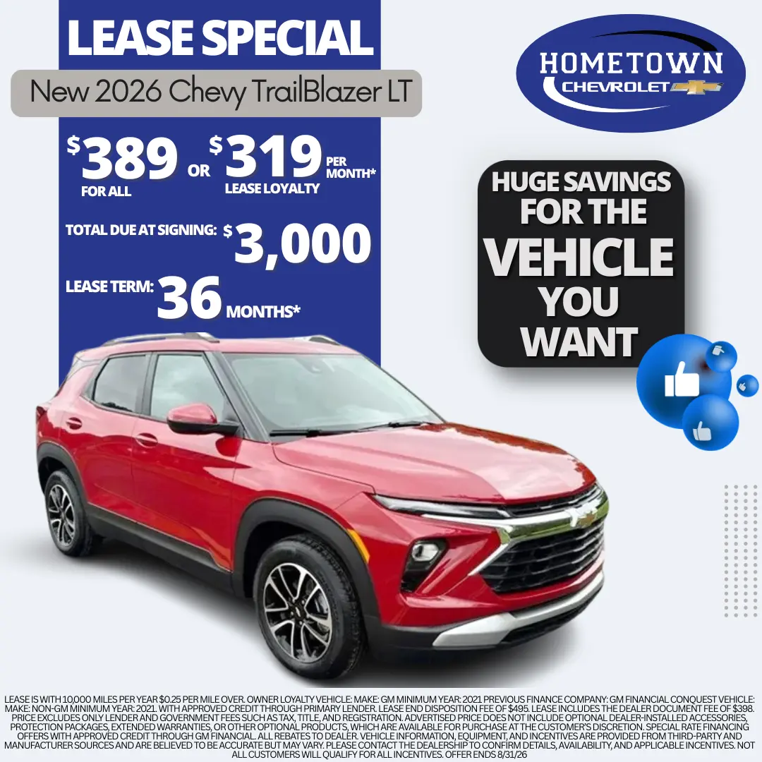 August 26 Trailblazer Lease