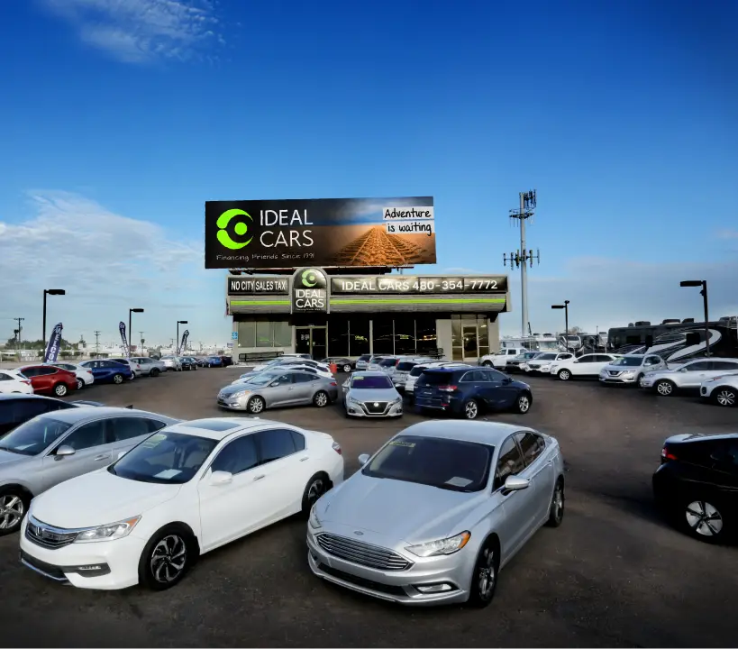 Vehicles on Ideal Cars lot