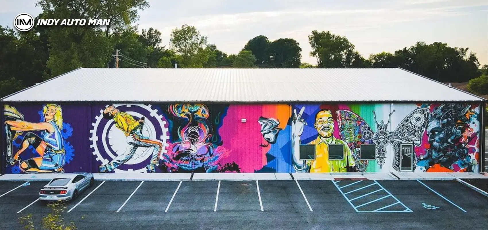 mural, building, colorful