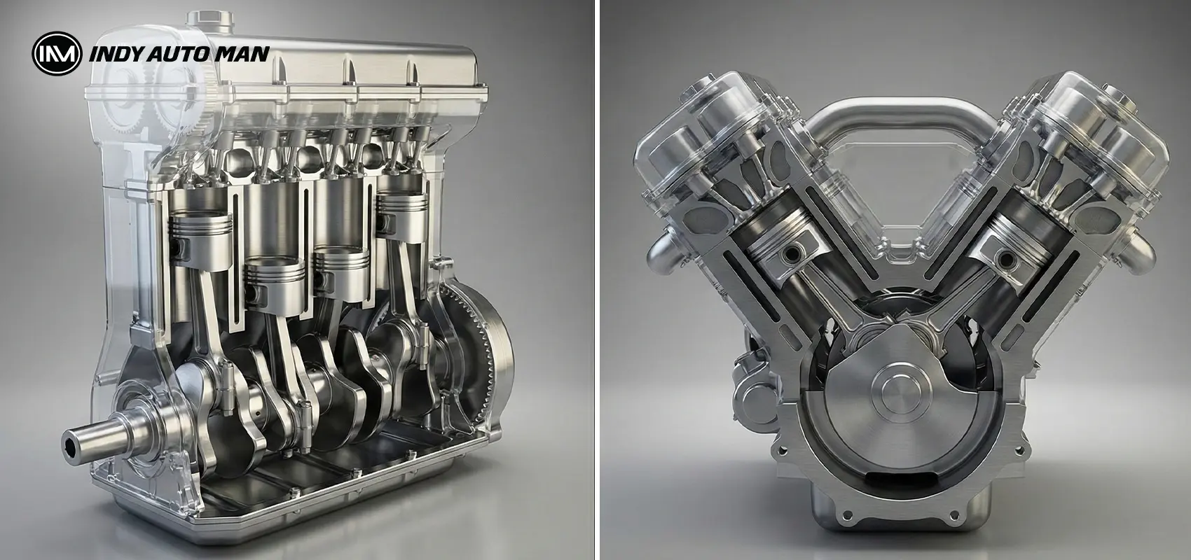Comparison of inline engine and V type | Indy Auto Man, Indianapolis