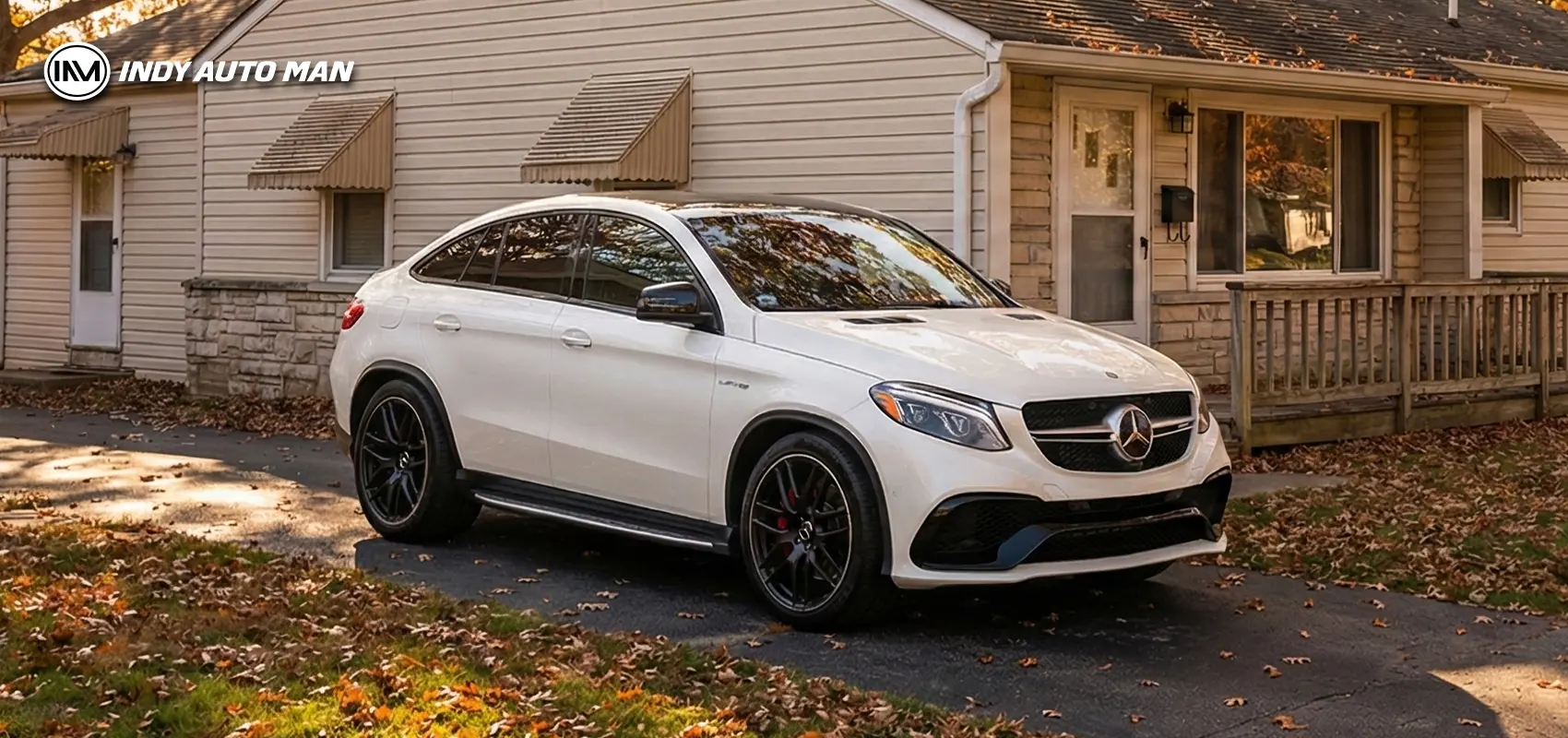 white mercedes-benz Indianapolis