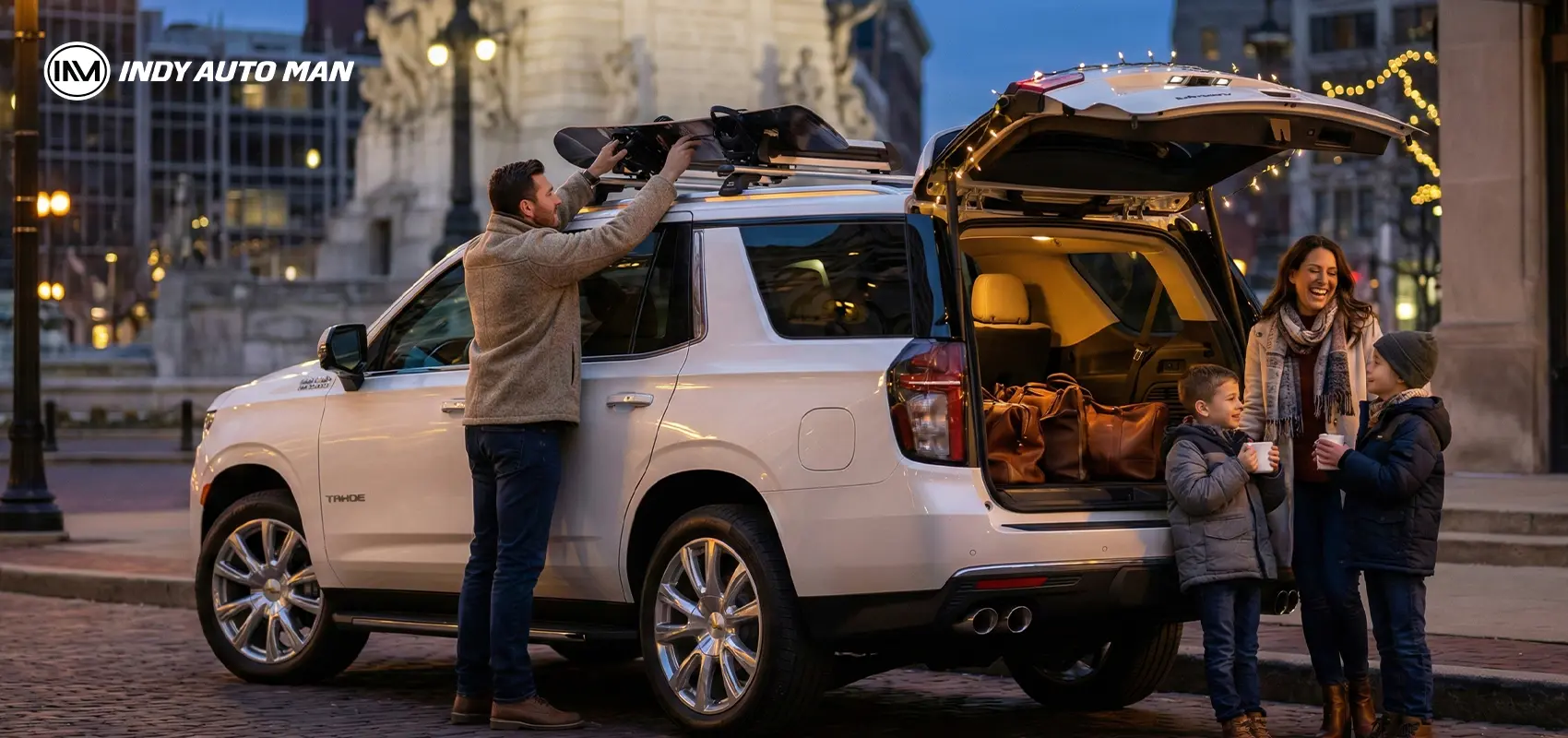 used Chevrolet Tahoe - enough space for three car seats