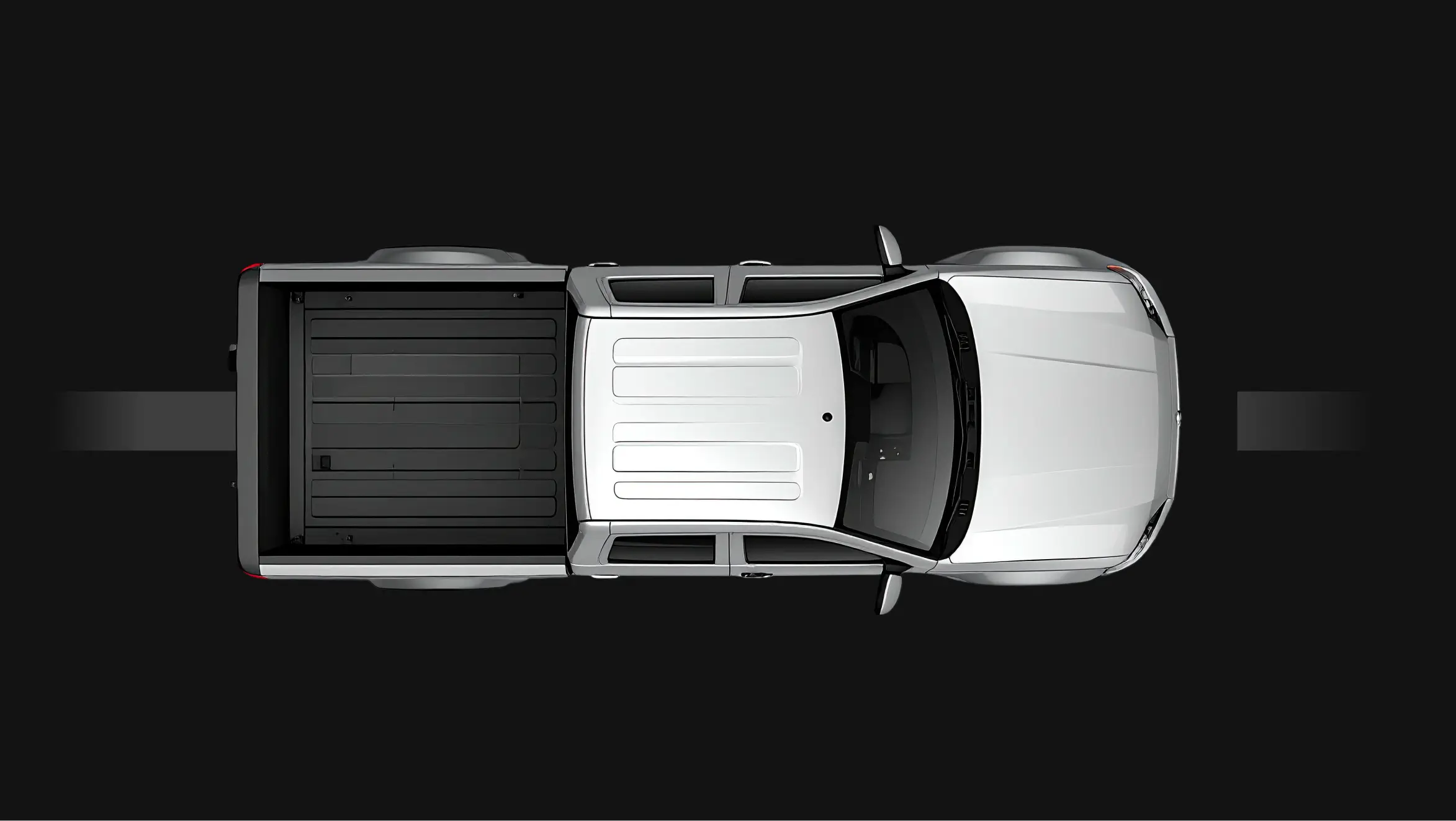 Top view of pickup truck from Integrity Motors.