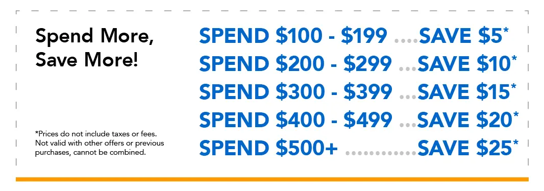Spend more, save more!