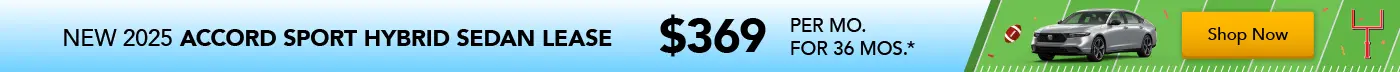 2025 Honda Accord Hybrid Sport Sedan Lease - $369 Per Month
