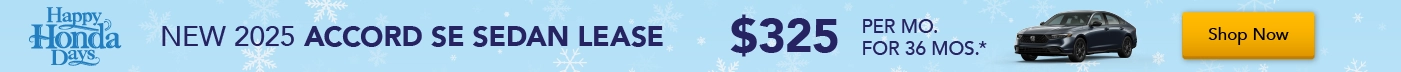 2025 Honda Accord SE Lease