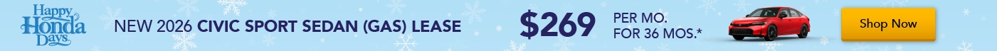2026 Honda Civic Sport Sedan (Gas) - Lease