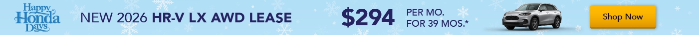 2026 Honda HR-V LX AWD - Lease