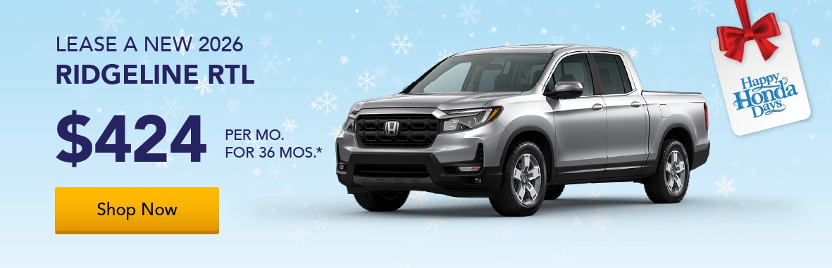 2026 Honda Ridgeline RTL - Lease