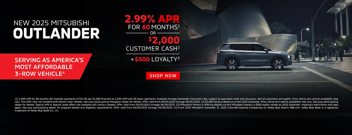 Mitsubishi Outlander - Sept 2025 (Homepage)