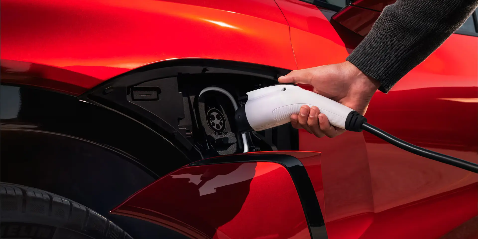 A blazer ev being charged.