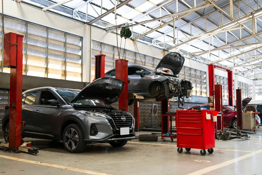 Joe's Car and Truck Repair service bays in Colorado Springs, CO