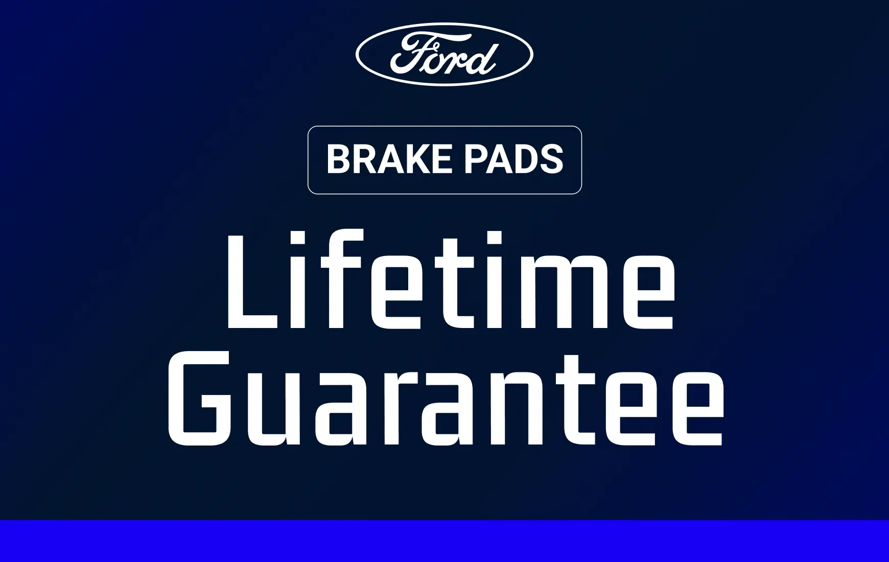 Lifetime brake pad guarantee