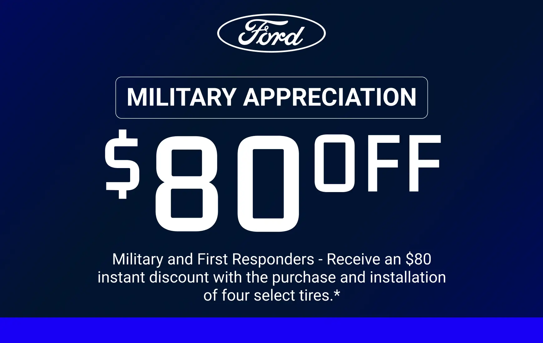Military appreciation tire special