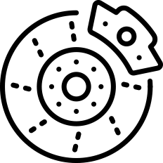 Brakes and brake pads icon