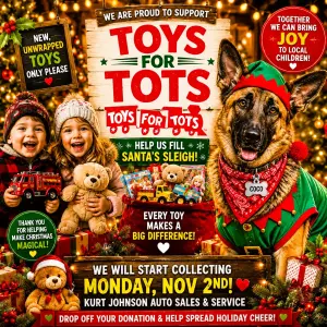 TOYS FOR TOTS Drive Begins Monday, Nov. 2!
