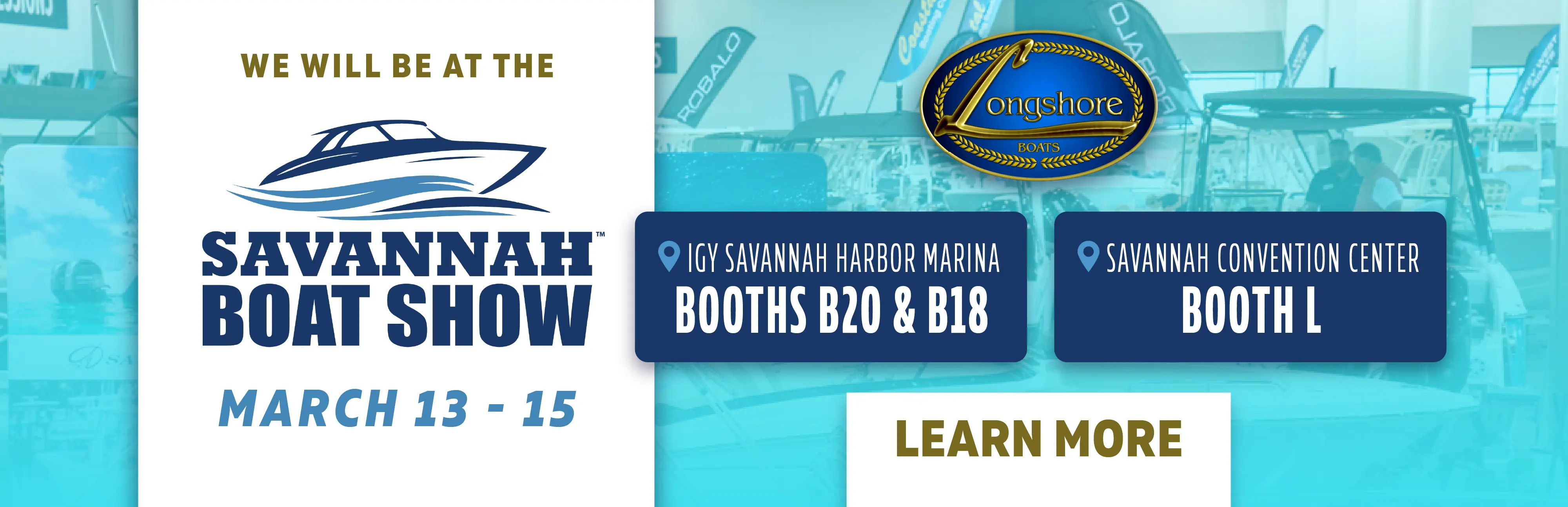 Longshore Boats at the Savannah boat show